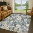 thumbnail image 1 of Addison Rugs Chantille Indoor/Outdoor Transitional Geometric Blue Machine Washable Rectangle Rug, 5' x 7'6", 1 of 8