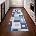 thumbnail image 1 of Addison Rugs Chantille Indoor/Outdoor Transitional Geometric Blue Machine Washable Runner Rug, 2'3" x 7'6", 1 of 8
