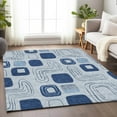 thumbnail image 1 of Addison Rugs Chantille Indoor/Outdoor Transitional Geometric Blue Washable Rectangle Rug, 3' x 5', 1 of 6