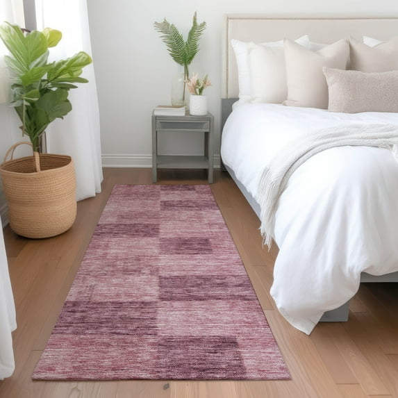 Addison Rugs Chantille Indoor/Outdoor Transitional Geometric Blush Washable Runner Rug, 2'3" x 7'6"