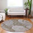 thumbnail image 1 of Addison Rugs Chantille Indoor/Outdoor Transitional Geometric Brown Machine Washable Round Rug, 8' x 8', 1 of 7