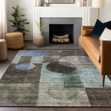 Addison Rugs Chantille Indoor/Outdoor Transitional Geometric Brown Washable Rectangle Rug, 10' x 14'