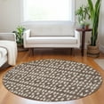thumbnail image 1 of Addison Rugs Chantille Indoor/Outdoor Transitional Geometric Brown Washable Round Rug, 8' x 8', 1 of 6