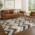 thumbnail image 1 of Addison Rugs Chantille Indoor/Outdoor Transitional Geometric Charcoal Machine Washable Rectangle Rug, 10' x 14', 1 of 8