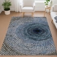 thumbnail image 1 of Addison Rugs Chantille Indoor/Outdoor Transitional Geometric Denim Machine Washable Rectangle Rug, 3' x 5', 1 of 8