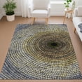 thumbnail image 1 of Addison Rugs Chantille Indoor/Outdoor Transitional Geometric Gold Machine Washable Rectangle Rug, 9' x 12', 1 of 8