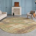 thumbnail image 1 of Addison Rugs Chantille Indoor/Outdoor Transitional Geometric Gold Machine Washable Round Rug, 8' x 8', 1 of 8