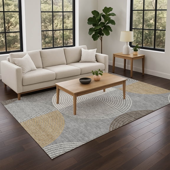 Addison Rugs Chantille Indoor/Outdoor Transitional Geometric Gray Machine Washable Rectangle Rug, 3' x 5'