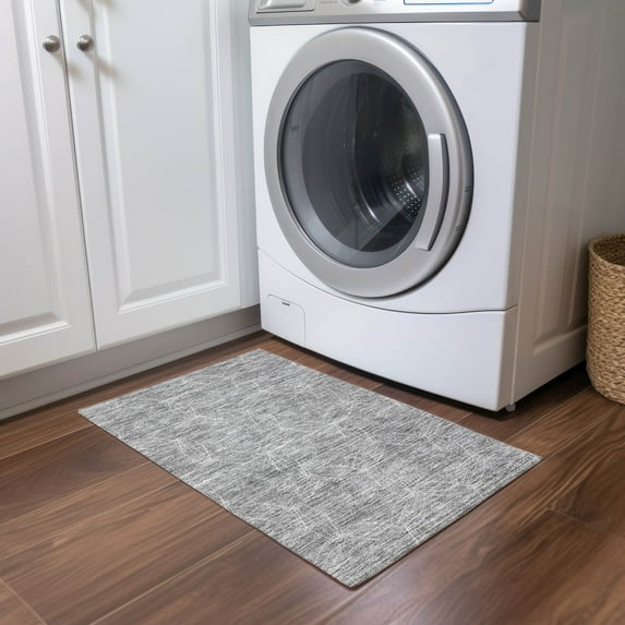 Addison Rugs Chantille Indoor/Outdoor Transitional Geometric Gray Washable Rectangle Rug, 1'8" x 2'6"