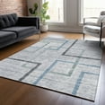 thumbnail image 1 of Addison Rugs Chantille Indoor/Outdoor Transitional Geometric Gray Washable Rectangle Rug, 10' x 14', 1 of 6