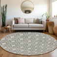 thumbnail image 1 of Addison Rugs Chantille Indoor/Outdoor Transitional Geometric Gray Washable Round Rug, 8' x 8', 1 of 6