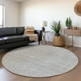thumbnail image 1 of Addison Rugs Chantille Indoor/Outdoor Transitional Geometric Gray Washable Round Rug, 8' x 8', 1 of 6