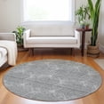 thumbnail image 1 of Addison Rugs Chantille Indoor/Outdoor Transitional Geometric Gray Washable Round Rug, 8' x 8', 1 of 6