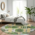 thumbnail image 1 of Addison Rugs Chantille Indoor/Outdoor Transitional Geometric Green Washable Round Rug, 8' x 8', 1 of 6