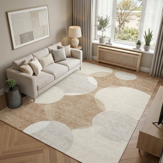 Addison Rugs Chantille Indoor/Outdoor Transitional Geometric Ivory Machine Washable Rectangle Rug, 10' x 14'