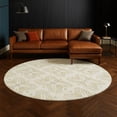 thumbnail image 1 of Addison Rugs Chantille Indoor/Outdoor Transitional Geometric Ivory Machine Washable Round Rug, 8' x 8', 1 of 8