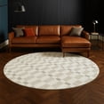 thumbnail image 1 of Addison Rugs Chantille Indoor/Outdoor Transitional Geometric Ivory Machine Washable Round Rug, 8' x 8', 1 of 8