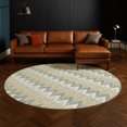thumbnail image 1 of Addison Rugs Chantille Indoor/Outdoor Transitional Geometric Ivory Machine Washable Round Rug, 8' x 8', 1 of 8