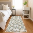 thumbnail image 1 of Addison Rugs Chantille Indoor/Outdoor Transitional Geometric Ivory Machine Washable Runner Rug, 2'3" x 7'6", 1 of 7