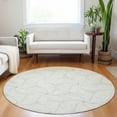 thumbnail image 1 of Addison Rugs Chantille Indoor/Outdoor Transitional Geometric Ivory Washable Round Rug, 8' x 8', 1 of 6
