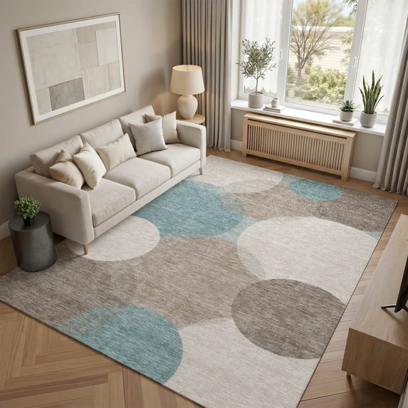 Addison Rugs Chantille Indoor/Outdoor Transitional Geometric Linen Machine Washable Rectangle Rug, 10' x 14'