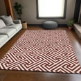 thumbnail image 1 of Addison Rugs Chantille Indoor/Outdoor Transitional Geometric Merlot Washable Rectangle Rug, 3' x 5', 1 of 6
