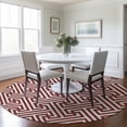 thumbnail image 1 of Addison Rugs Chantille Indoor/Outdoor Transitional Geometric Merlot Washable Round Rug, 8' x 8', 1 of 6