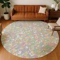 thumbnail image 1 of Addison Rugs Chantille Indoor/Outdoor Transitional Geometric Mint Machine Washable Round Rug, 8' x 8', 1 of 8