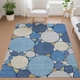 thumbnail image 1 of Addison Rugs Chantille Indoor/Outdoor Transitional Geometric Navy Machine Washable Rectangle Rug, 3' x 5', 1 of 8