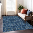 thumbnail image 1 of Addison Rugs Chantille Indoor/Outdoor Transitional Geometric Navy Machine Washable Rectangle Rug, 3' x 5', 1 of 8
