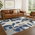 thumbnail image 1 of Addison Rugs Chantille Indoor/Outdoor Transitional Geometric Navy Machine Washable Rectangle Rug, 5' x 7'6", 1 of 8