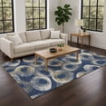 thumbnail image 1 of Addison Rugs Chantille Indoor/Outdoor Transitional Geometric Navy Machine Washable Rectangle Rug, 8' x 10', 1 of 8