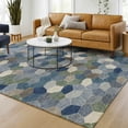 thumbnail image 1 of Addison Rugs Chantille Indoor/Outdoor Transitional Geometric Navy Machine Washable Rectangle Rug, 8' x 10', 1 of 8