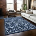 thumbnail image 1 of Addison Rugs Chantille Indoor/Outdoor Transitional Geometric Navy Washable Rectangle Rug, 5' x 7'6", 1 of 6
