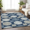 thumbnail image 1 of Addison Rugs Chantille Indoor/Outdoor Transitional Geometric Navy Washable Rectangle Rug, 8' x 10', 1 of 6