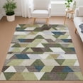 thumbnail image 1 of Addison Rugs Chantille Indoor/Outdoor Transitional Geometric Olive Machine Washable Rectangle Rug, 10' x 14', 1 of 8