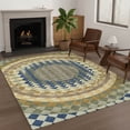 thumbnail image 1 of Addison Rugs Chantille Indoor/Outdoor Transitional Geometric Olive Machine Washable Rectangle Rug, 8' x 10', 1 of 8