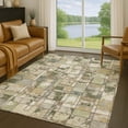 thumbnail image 1 of Addison Rugs Chantille Indoor/Outdoor Transitional Geometric Olive Machine Washable Rectangle Rug, 9' x 12', 1 of 8