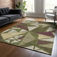 thumbnail image 1 of Addison Rugs Chantille Indoor/Outdoor Transitional Geometric Olive Washable Rectangle Rug, 3' x 5', 1 of 6