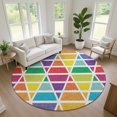 thumbnail image 1 of Addison Rugs Chantille Indoor/Outdoor Transitional Geometric Orange Machine Washable Round Rug, 8' x 8', 1 of 7