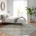 thumbnail image 1 of Addison Rugs Chantille Indoor/Outdoor Transitional Geometric Pewter Machine Washable Round Rug, 8' x 8', 1 of 7