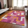 thumbnail image 1 of Addison Rugs Chantille Indoor/Outdoor Transitional Geometric Pink Washable Rectangle Rug, 8' x 10', 1 of 6