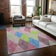 thumbnail image 1 of Addison Rugs Chantille Indoor/Outdoor Transitional Geometric Pink Washable Rectangle Rug, 8' x 10', 1 of 6