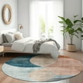 thumbnail image 1 of Addison Rugs Chantille Indoor/Outdoor Transitional Geometric Rust Washable Round Rug, 8' x 8', 1 of 6