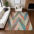 thumbnail image 1 of Addison Rugs Chantille Indoor/Outdoor Transitional Geometric Sage Machine Washable Rectangle Rug, 8' x 10', 1 of 8