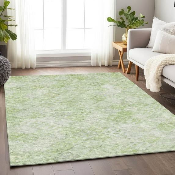 Addison Rugs Chantille Indoor/Outdoor Transitional Geometric Sage Washable Rectangle Rug, 9' x 12'