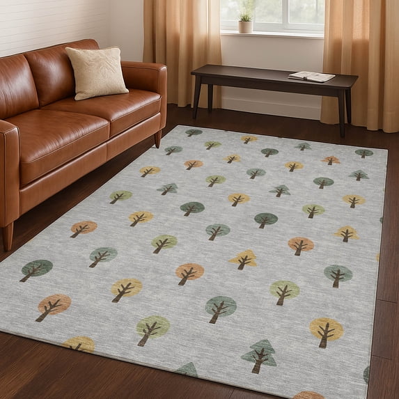 Addison Rugs Chantille Indoor/Outdoor Transitional Geometric Silver Machine Washable Rectangle Rug, 10' x 14'