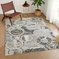 thumbnail image 1 of Addison Rugs Chantille Indoor/Outdoor Transitional Geometric Silver Machine Washable Rectangle Rug, 3' x 5', 1 of 6