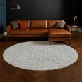 thumbnail image 1 of Addison Rugs Chantille Indoor/Outdoor Transitional Geometric Silver Machine Washable Round Rug, 8' x 8', 1 of 8