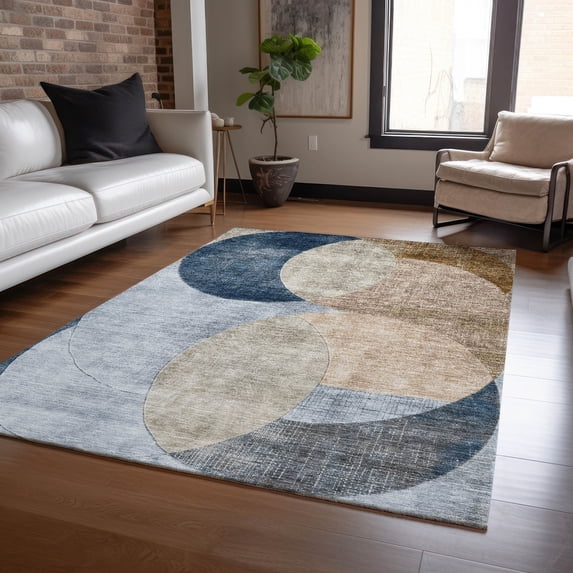 Addison Rugs Chantille Indoor/Outdoor Transitional Geometric Sky Washable Rectangle Rug, 2'6" x 3'10"